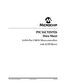 DataSheet PIC16C926 pdf
